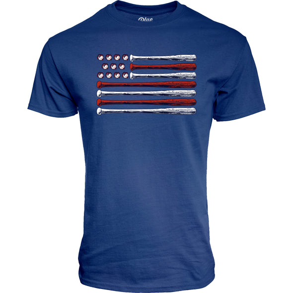 BOISE HAWKS BALL/BAT FLAG TEE, ROYAL