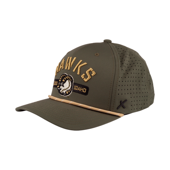 BOISE HAWKS MILITARY HAT, ARMY GREEN