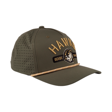 BOISE HAWKS MILITARY HAT, ARMY GREEN