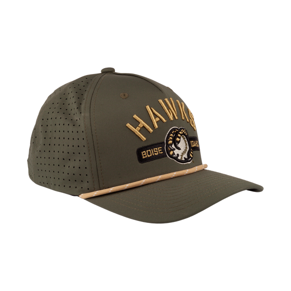 BOISE HAWKS MILITARY HAT, ARMY GREEN