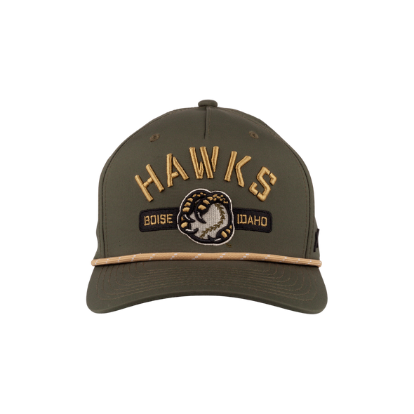 BOISE HAWKS MILITARY HAT, ARMY GREEN