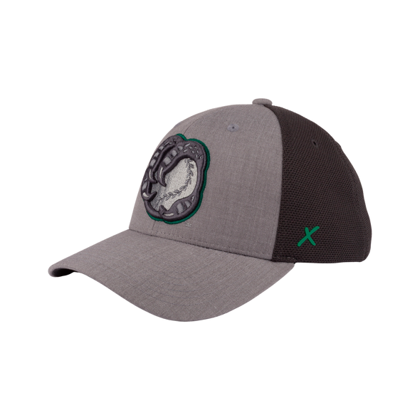 BOISE HAWKS FLINT FLEX FIT HAT, GREY/BLACK