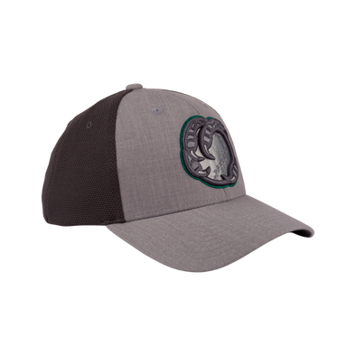 BOISE HAWKS FLINT FLEX FIT HAT, GREY/BLACK