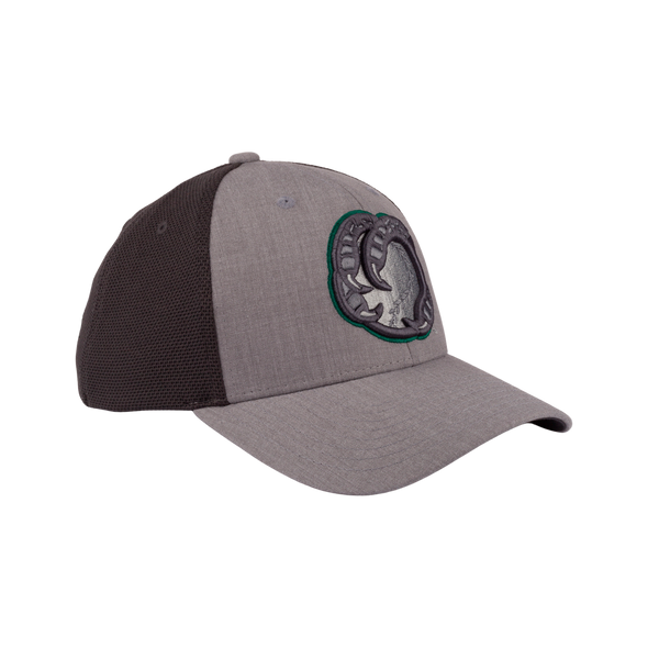 BOISE HAWKS FLINT FLEX FIT HAT, GREY/BLACK