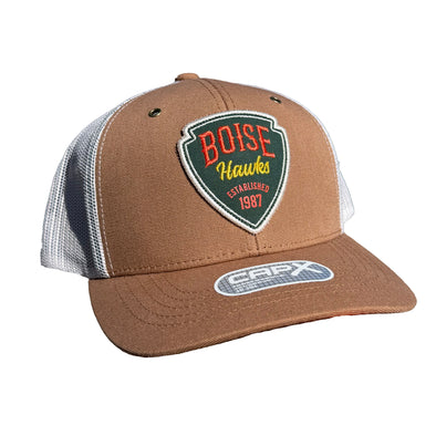 BOISE HAWKS ARROWHEAD CANVAS TRUCKER HAT